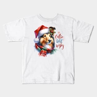 Collie Day Wishes Kids T-Shirt